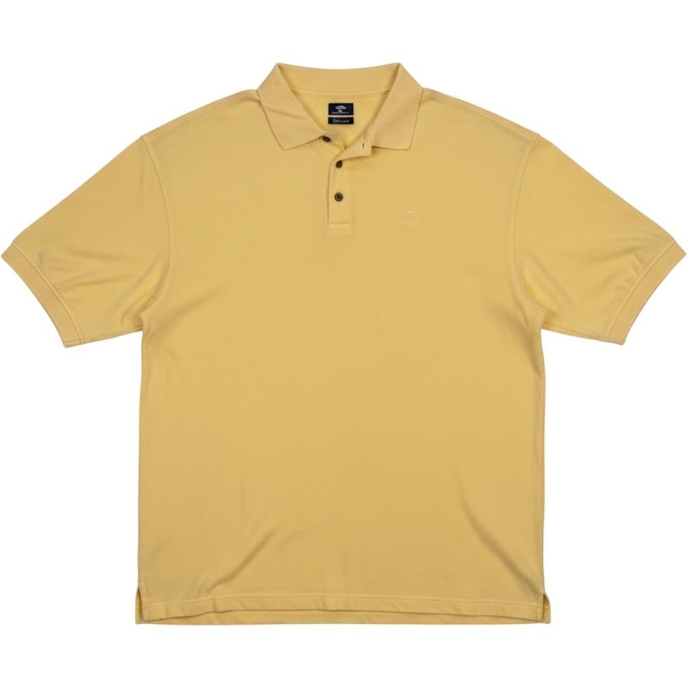 Pebble Beach Polo Shirt Men's XL Yellow 100% Cotton Short Sleeve Golf Classic